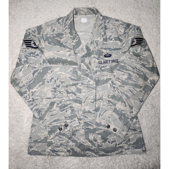 US Air Force Mens Utility Cargo Coat Camo Size 42 R Tiger Stripe Jacket - Picture 1 of 11